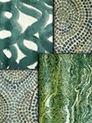 Aqua Modern Tapestry Fabrics