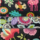 Fabric By Color - Black background multi color fabrics Black background multi color fabrics