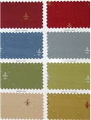 Cotton Fabric - Embroidered motifs on cotton fabric Embroidered motifs on cotton fabric