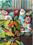 Outdoor Fabric - Black Multi Color Outdoor Fabric Black Multi Color Outdoor Fabric