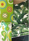 Outdoor Fabric - Green & Citrus Outdoor Fabrics Green & Citrus Outdoor Fabrics