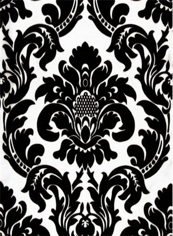 Damask Wallpaper on Dior Damask Black White