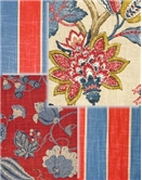 P. Kaufmann Fabric - Red Blue and Natural Red Blue and Natural