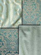 Spa Blue Damask Fabrics