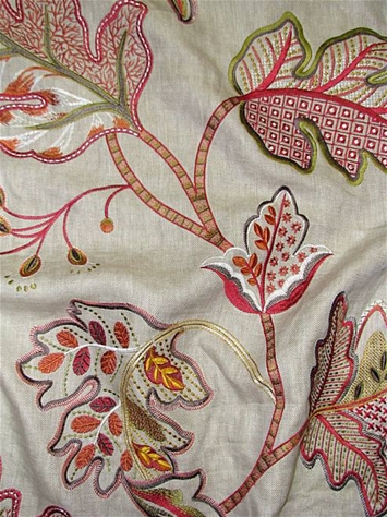 Embroidered Jacobean Linen