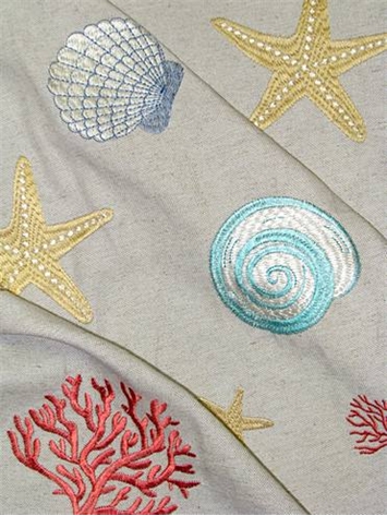 Beach Embroidery Coral