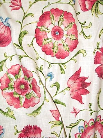 Roundelay Scarlet Floral Fabric