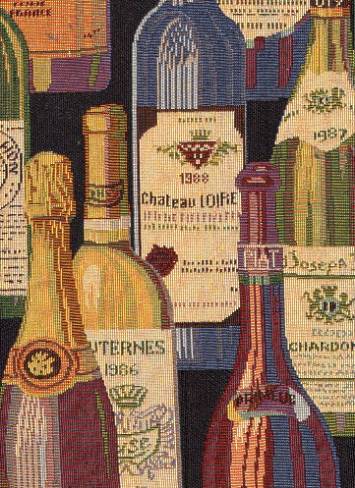 Wine Bottle Fabric R3411 Harvest