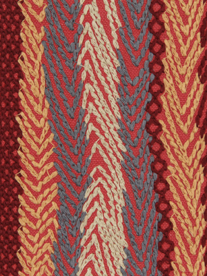 ZIGZAG ROWS RED EARTH