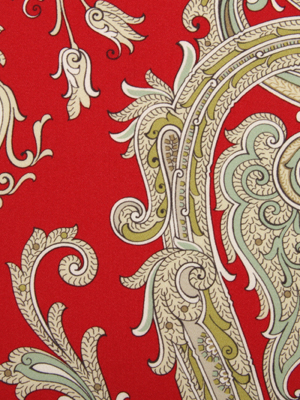 FUN PAISLEY LACQUER RED