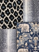 Cobalt Blue Animal Fabrics