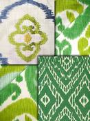 Green Ikat Fabrics