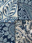 Indigo Blue Paisley Fabric