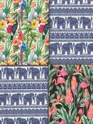 Jungle Animal Outdoor Fabric by the yard