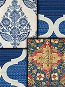 Navy Blue Medallion Fabrics