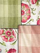 Green - Pink Fabric - P. Kaufman