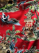 Emperor Ruby Chinoiserie Fabric