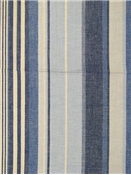 Island Stripe Blue Cream Laura & Kiran Fabric