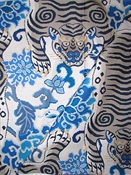 Tiger Eye Blue Moon Chinoiserie Tiger P Kaufmann Fabric