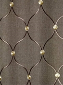 Tramore 619 Truffle Embroidered Fabric