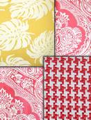 Covington Coral & Red Outdoor Fabric