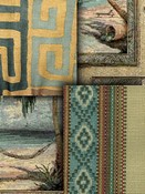 Teal Southwest Lodge Fabric