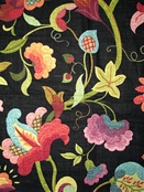 Black Jacobean Fabric