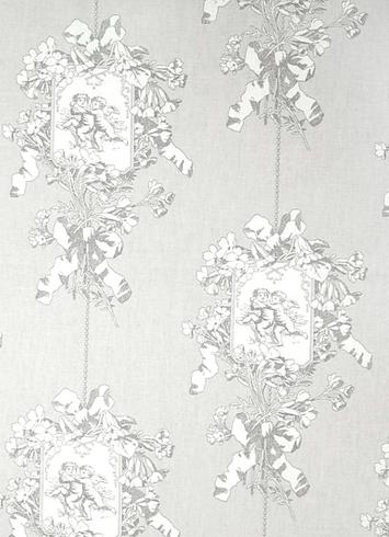 Angel Toile Silver Toile Fabric