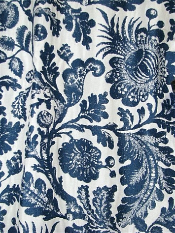 Diana Indigo Jacobean Fabric