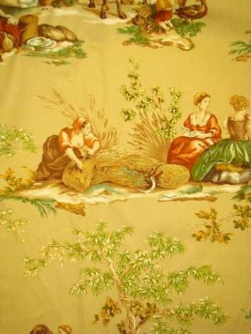 Serafin Wheat Toile Fabric HINTER/D.640