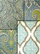 Aqua Medallion Fabrics