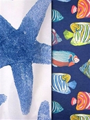 Beachfront Sealife Outdoor Fabric