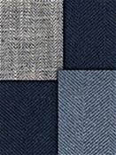 Kiddo Indigo Navy Blue and White Woven Upholstery Fabric Small