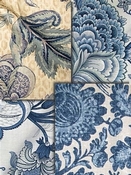 Blue Jacobean Fabric