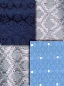 Blue Matelasse Fabric