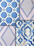 Blue Trellis Fabric