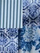 Blue & Navy Magnolia Fabrics