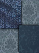 Blue Damask Fabrics