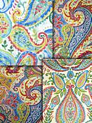 Bright Multi Paisley Fabrics