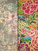 Taupe Floral Fabrics