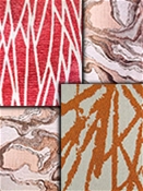 Coral Modern Tapestry Fabrics
