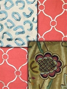 Cotton Embroidered Fabric - Cotton Crewel