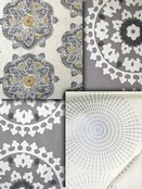 Grey Suzani Fabrics