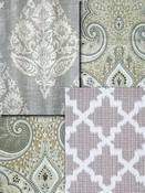 Grey Medallion Fabric