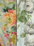 Mist Blue Floral Fabrics