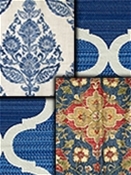 Navy Blue Medallion Fabrics