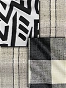 P Kaufmann Black - White - Tan Fabric