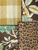 P Kaufmann Brown - Gold Fabric