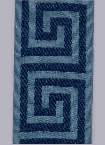 Navy Greek Key Tape 825 402 Curtain Upholstery Trim