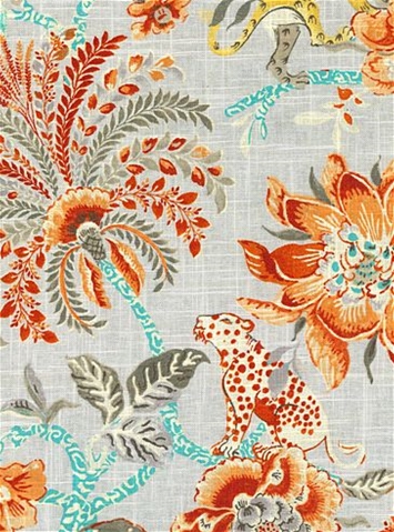 Braganza Persimmon Williamsburg Fabric Decorator Fabric Rooms